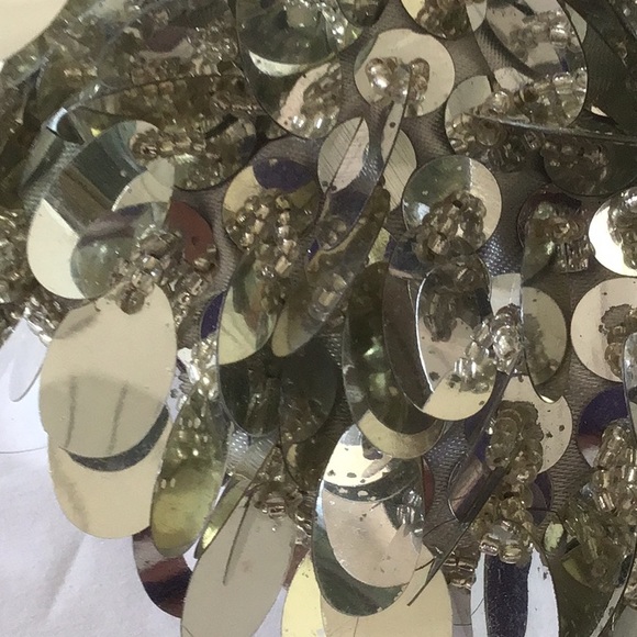 SILVER PAILETTE EVENING BAG. - Picture 4 of 13